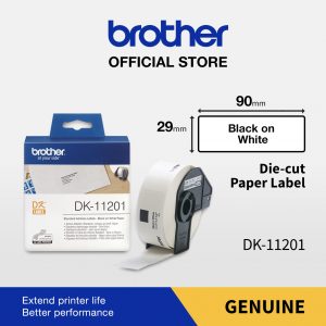BROTHER STANDARD ADDRESS LABEL BLACK ON WHITE DK-11201