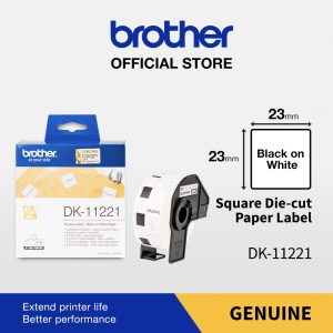 Brother Label Tape DK-11221 Square Paper Labels (23mm x 23mm)