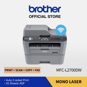 BROTHER PRINTER MFC-L2700DW MONO LASER PRINT SCAN COPY DUPLEX WIFI FAX