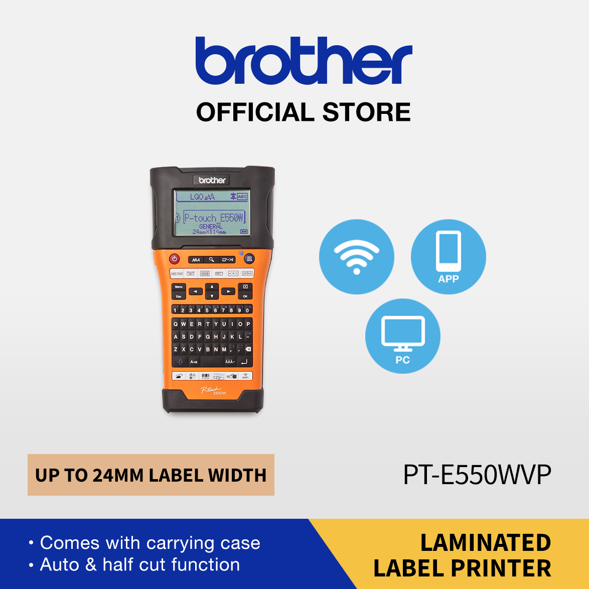 BROTHER PRINTER LABEL P-TOUCH PT-E550WVP