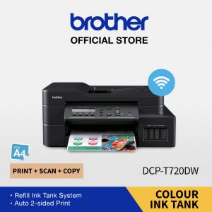 BROTHER PRINTER DCP-T720DW INK TANK DUPLEX WIRELESS PRINT SCAN COPY