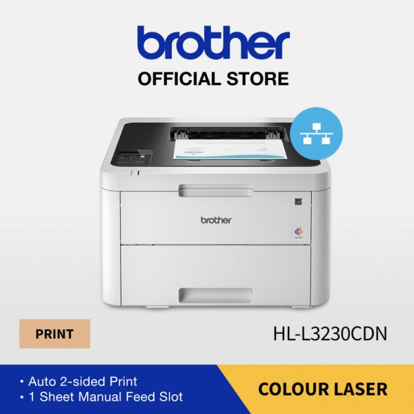 BROTHER PRINTER HL-L3230CDN COLOUR LASER DUPLEX NETWORK