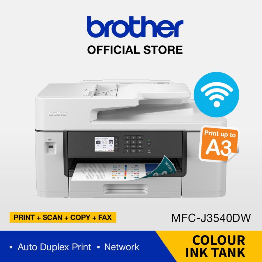 BROTHER PRINTER MFC-J3540DW A3 INK TANK DUPLEX WIRELESS PSC FAX