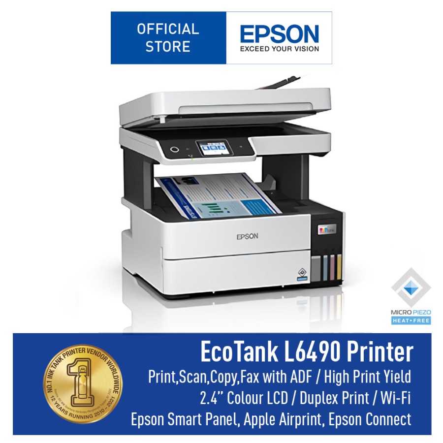 EPSON ECOTANK L6490 A4 INK TANK PRINTER