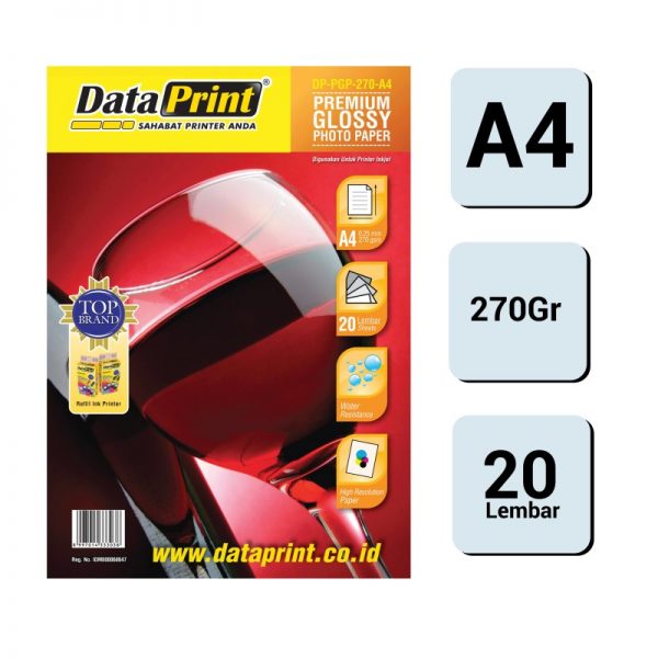 Data Print Premium Glossy Photo Paper 270gsm A4